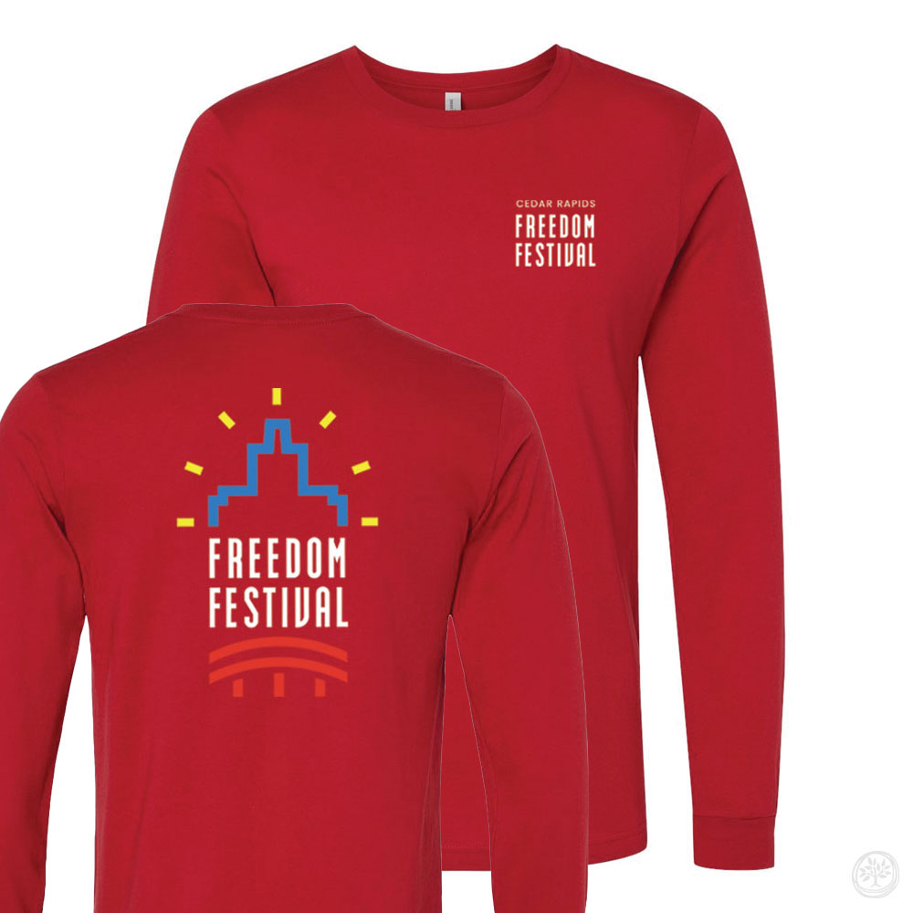 Cedar Rapids Freedom Festival Bella + Canvas Jersey Long Sleeve Tee